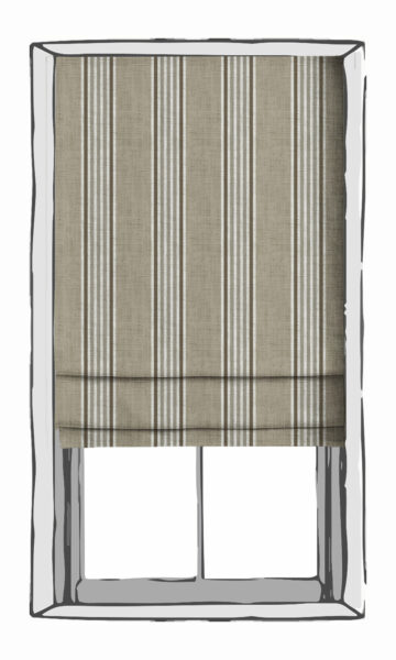 Striped Custom Window Treatment