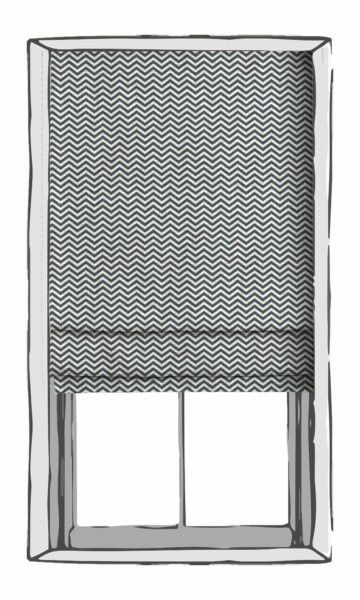 Grey Zig Zag Roman Blind