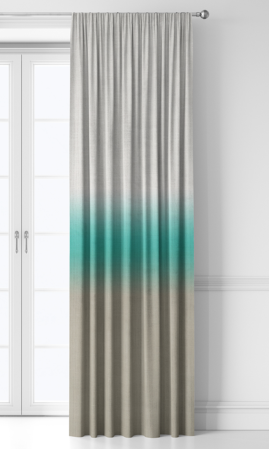 Marble Falls' 3-Tone Ombre Curtains (Turquoise Blue/ Beige) – Spiffy Spools