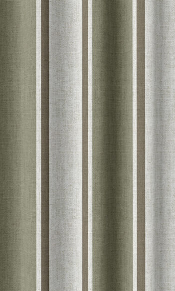 Green And White Striped Custom Extra Long Drapes
