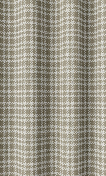 Checked Custom Drapes For Window Treatment