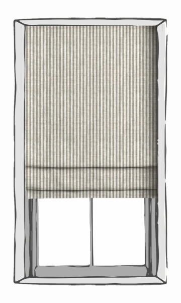Grey Striped Custom Roman Blind