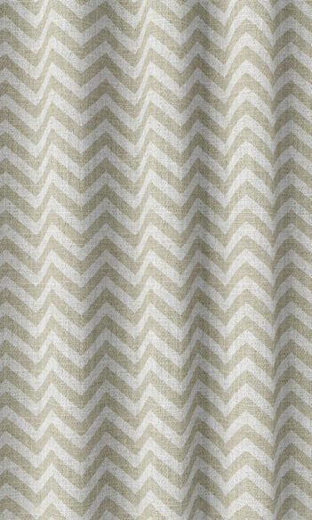 Beige Zig Zag Custom Fake Shades For Dining Room