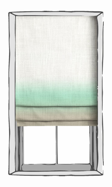Green And Brown Roman Shades