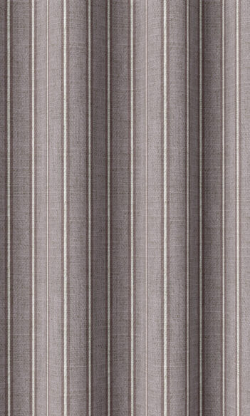 Striped Custom Drapery And Roman Blinds For Bedroom