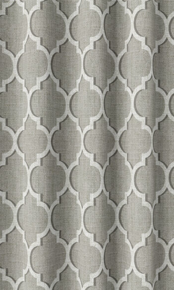 Grey Cotton Custom Drapery & Roman Blinds
