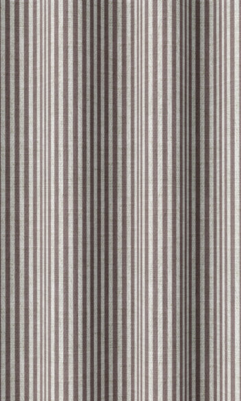 Striped Custom Drapery And Roman Blinds For Bedroom