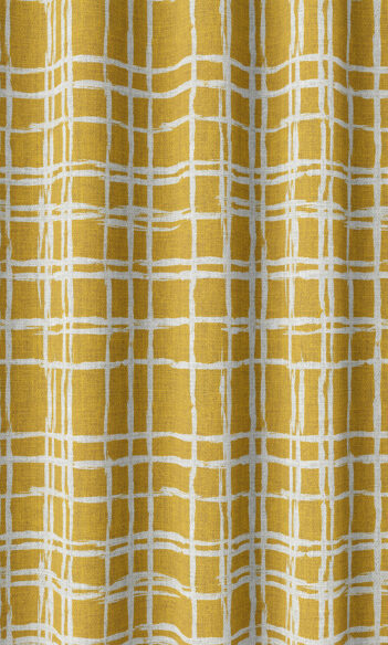 Yellow Checked Affordable Custom Roman Shades