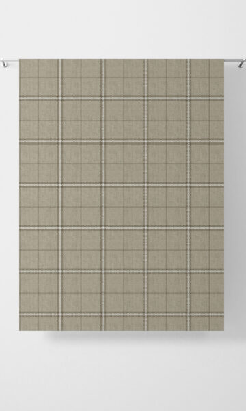 Beige Checked Pattern Custom Curtains