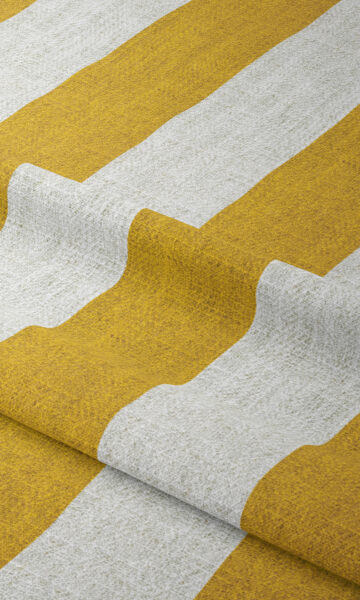Yellow Striped Custom Curtains For Bedroom