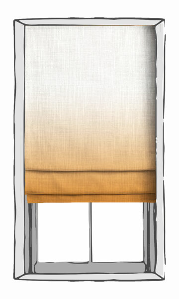 White And Yellow Shade Window Treatment