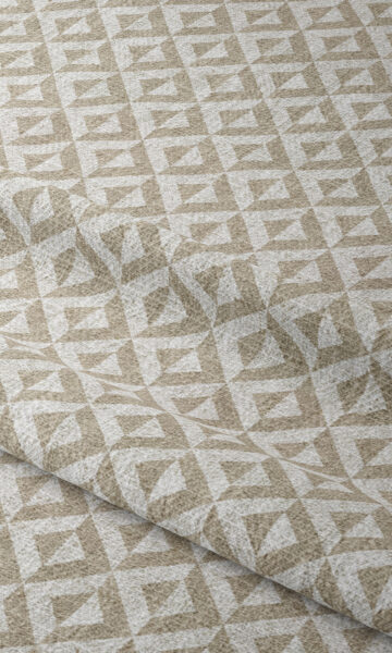 Beige Extra Long Printed Custom Drapery & Roman Blinds