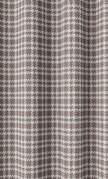 Checked Custom Drapery And Roman Blinds