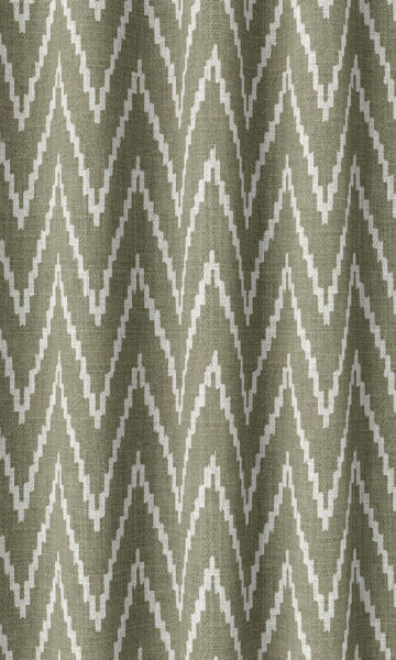 Green Zig Zag Fake Roman Shades