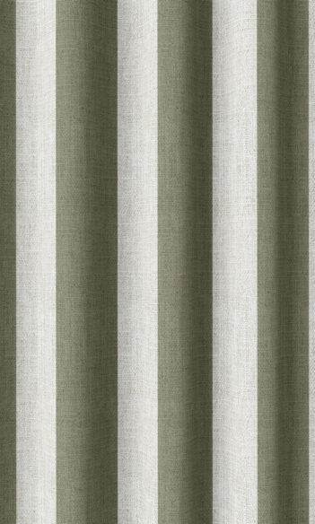 White And Brown Striped Extra Wide Custom Curtains