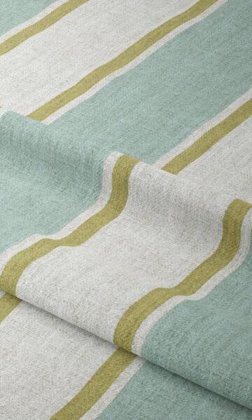 Striped Custom Drapery And Roman Blinds