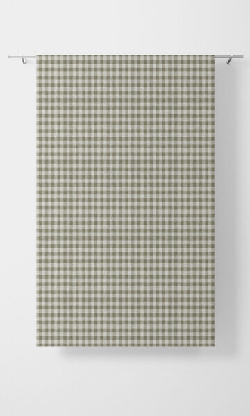 Green Checked Roman shade