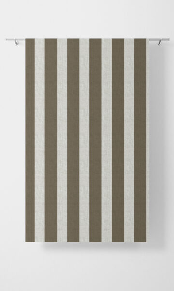Brown And White Print Custom Curtains