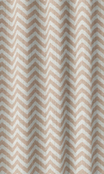 Pink Zig Zag Cotton Custom Drapes