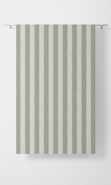 Grey Striped Custom Curtains For Living Room
