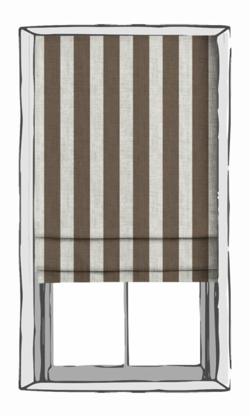 Striped Roman Blinds For Window Treatment