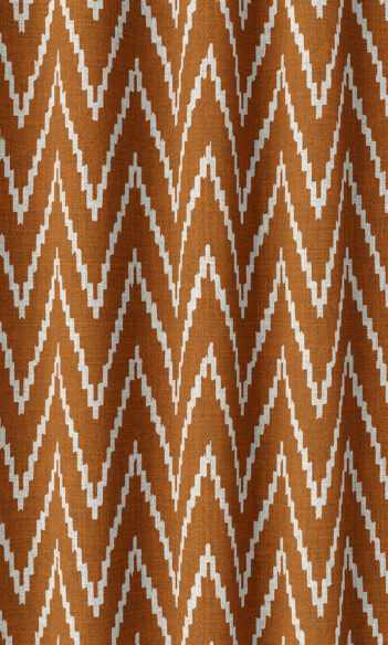 Orange Zig Zag Custom Valance