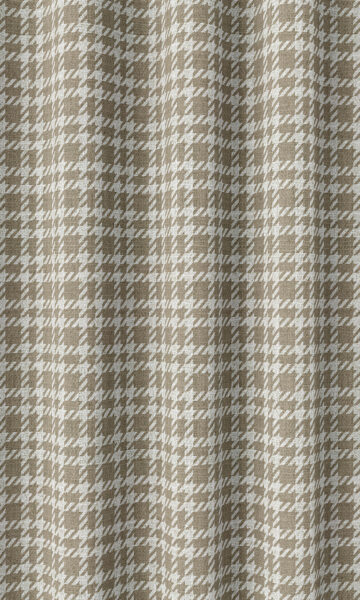 Checked Custom Drapes For Window Treatment