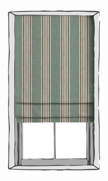 Cotton Affordable Striped Custom Roman Shades