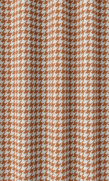 Orange Printed Custom Drapes For Nursery