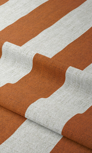 Orange Striped Custom Roman Blinds For Living Room