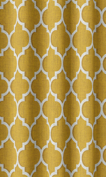 Yellow custom Drapery & Roman Blinds