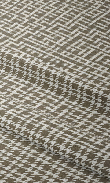 Brown Checked Extra Wide Custom Curtains