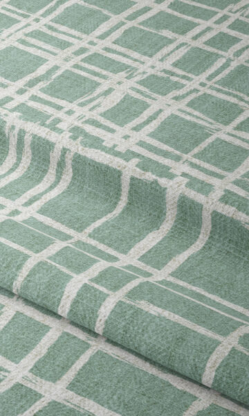 Blue Checked Printed Custom Valance