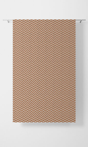Orange Zig Zag Custom Window Treatments For Living Room