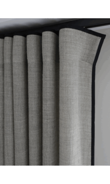 Grey Ripplefold Custom Drapes