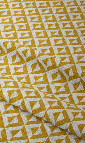 Yellow Geometric Custom Roman Shades