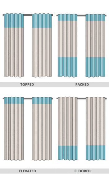 Ombre Printed Extra Long Custom Drapes