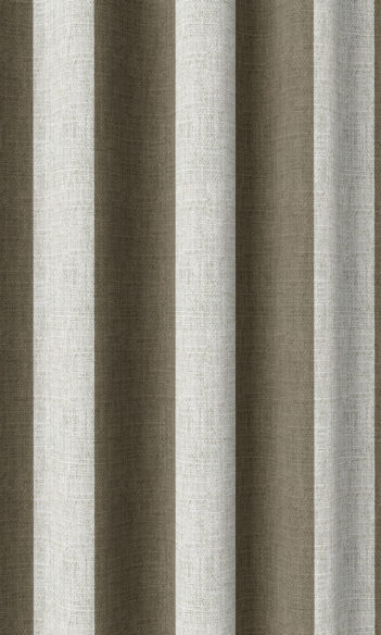 Brown And White Print Window Treatment