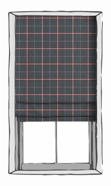 Checked Custom Roman Blinds