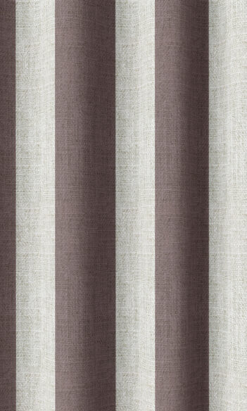 Striped Custom Drapes And Roman Shade For Living Room