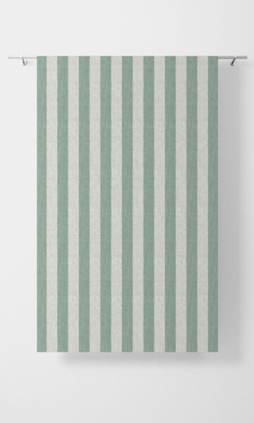 Blue Striped Custom Roman Blinds For Bedroom