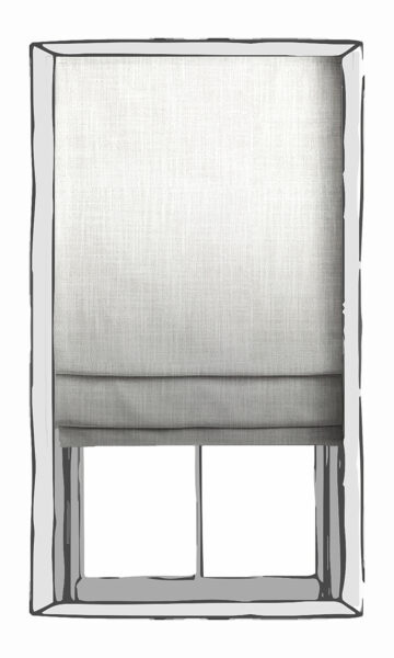 Grey And White Shade Window Treatment