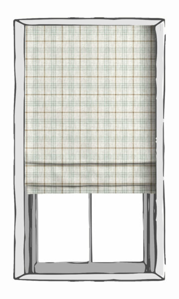 Checked Custom Roman Blinds