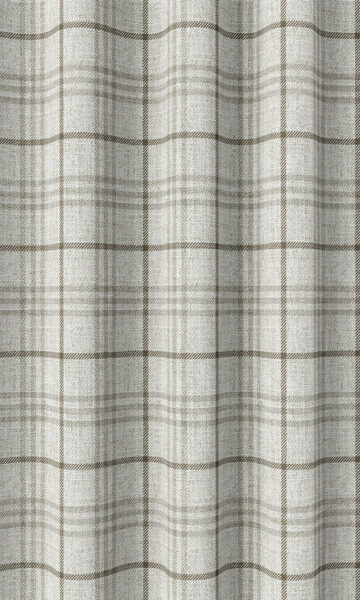 Checked Custom Curtains & Roman Shades