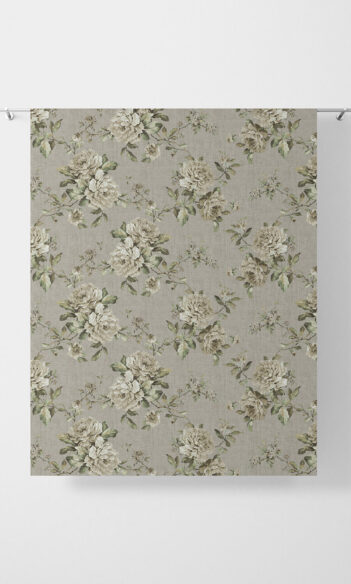 Green Floral Custom Bedroom Blinds