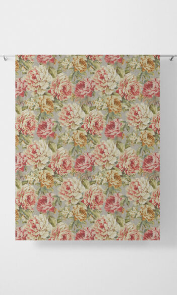 Green Floral Bedroom Custom Window Curtains