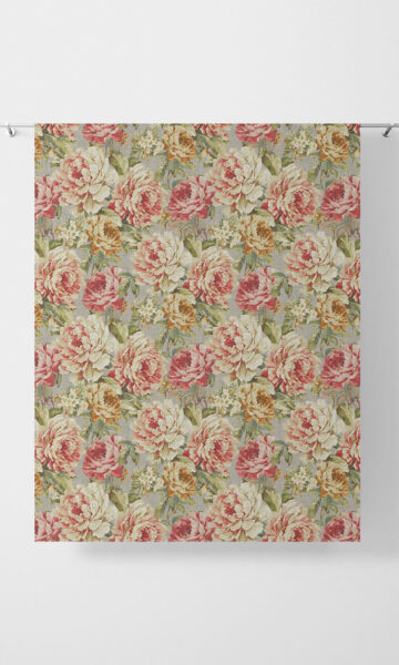 Green Floral Bedroom Custom Window Curtains