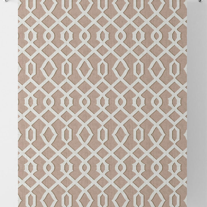 &#8216;Compatible Cream&#8217; Trellis Patterned  Shades  (Soft Pink &#038; White)