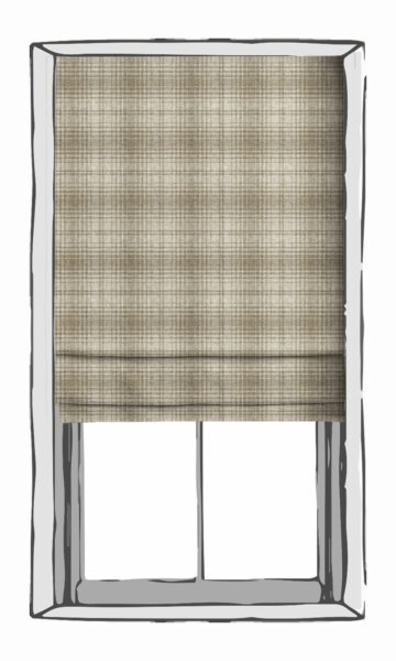 Beige Checked Custom Window Blinds