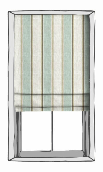Striped Custom Custom Roman Shades